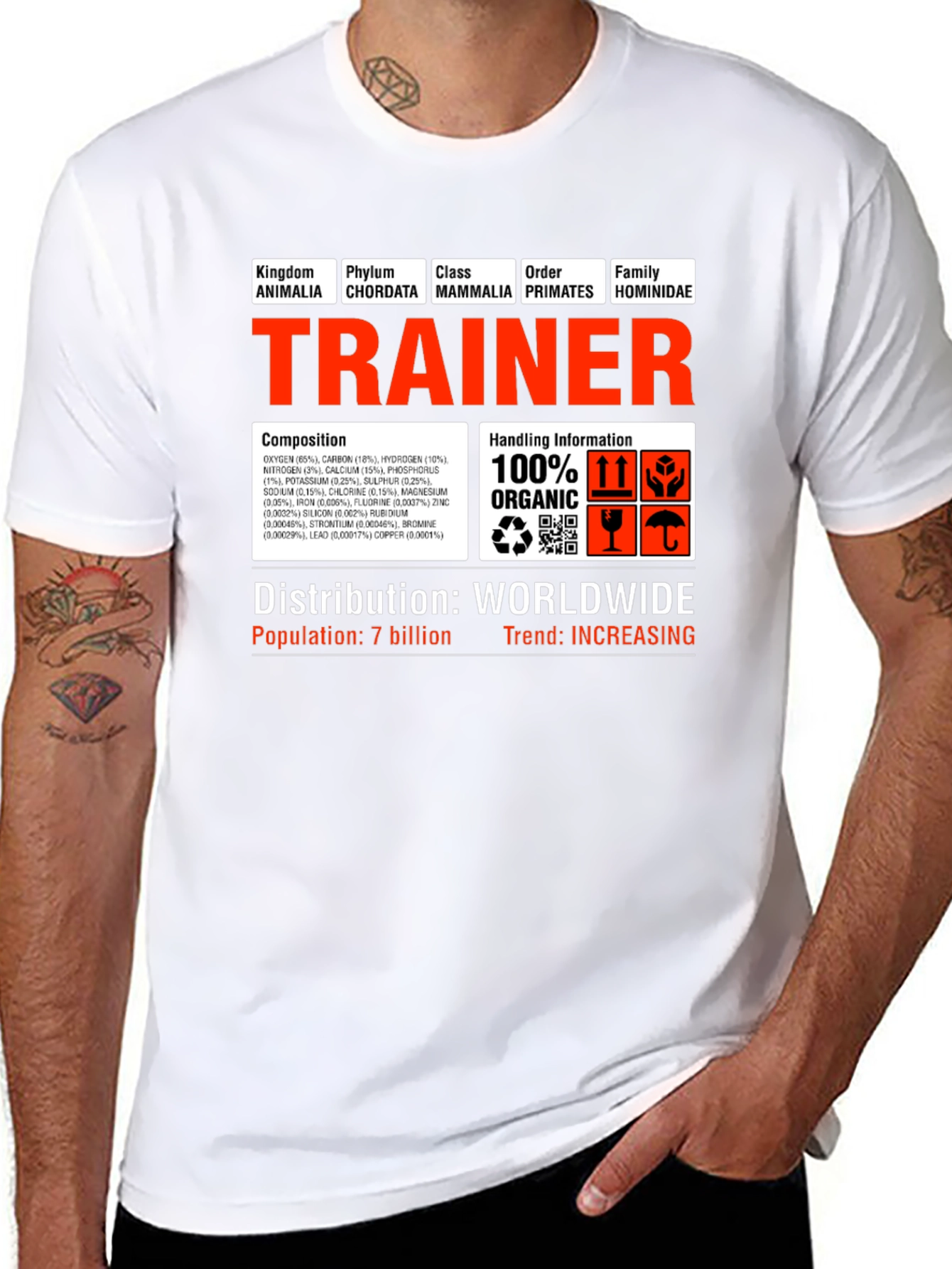 Trainer 100% Organic T-Shirt - Human Composition