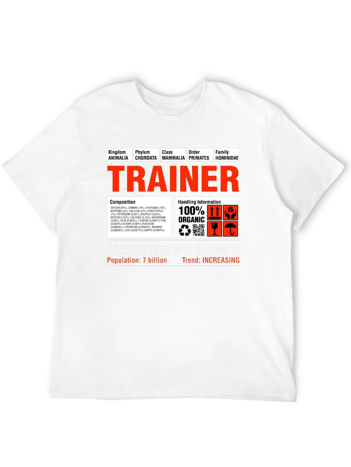 Trainer 100% Organic T-Shirt - Human Composition