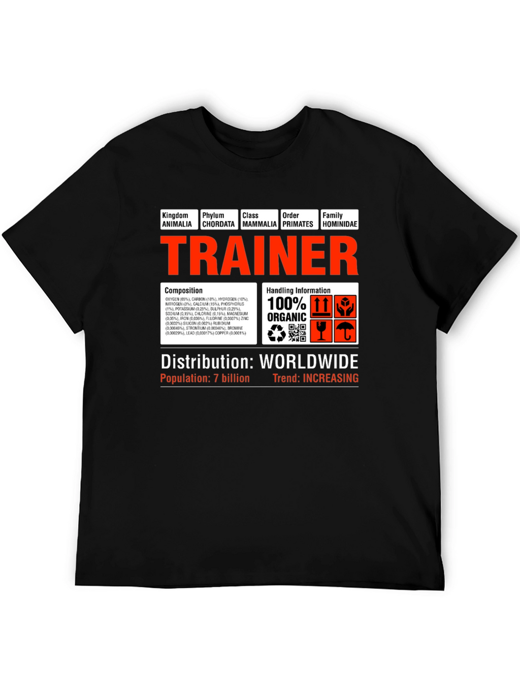 Trainer 100% Organic T-Shirt - Human Composition