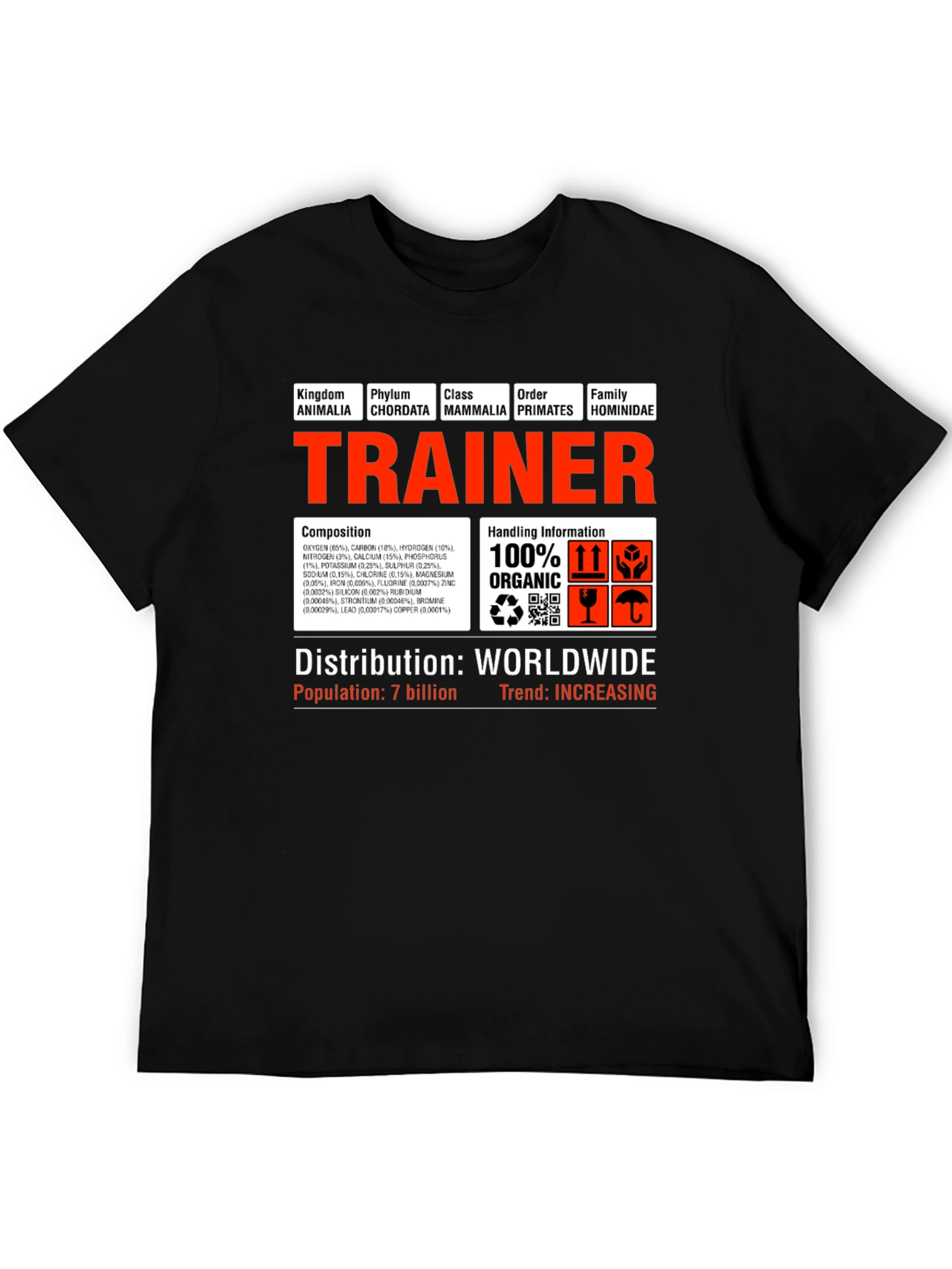 Trainer 100% Organic T-Shirt - Human Composition