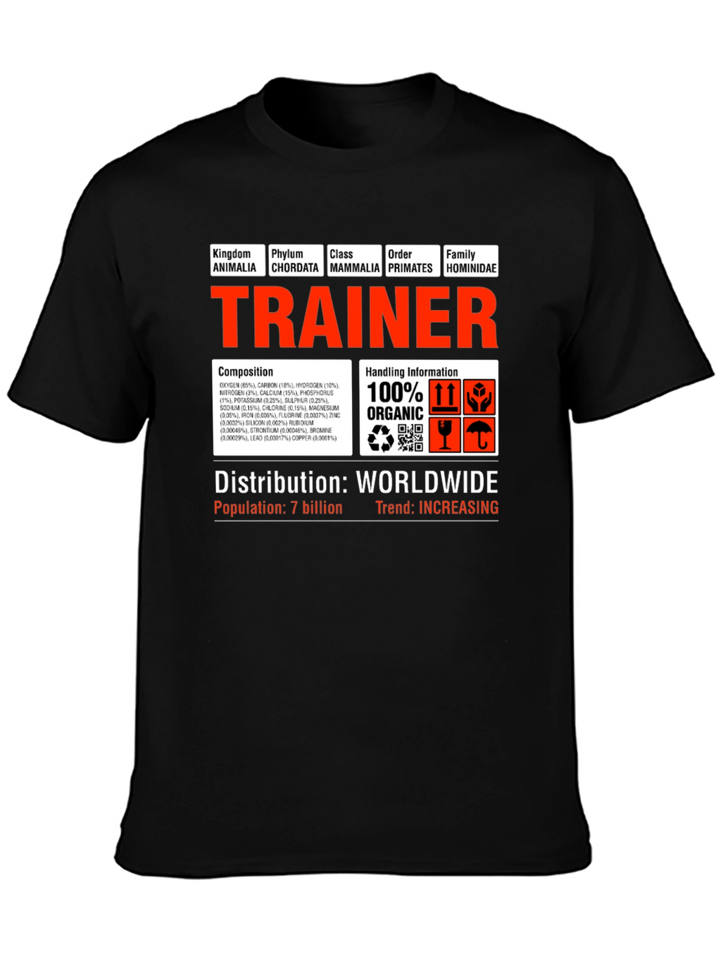 Trainer 100% Organic T-Shirt - Human Composition
