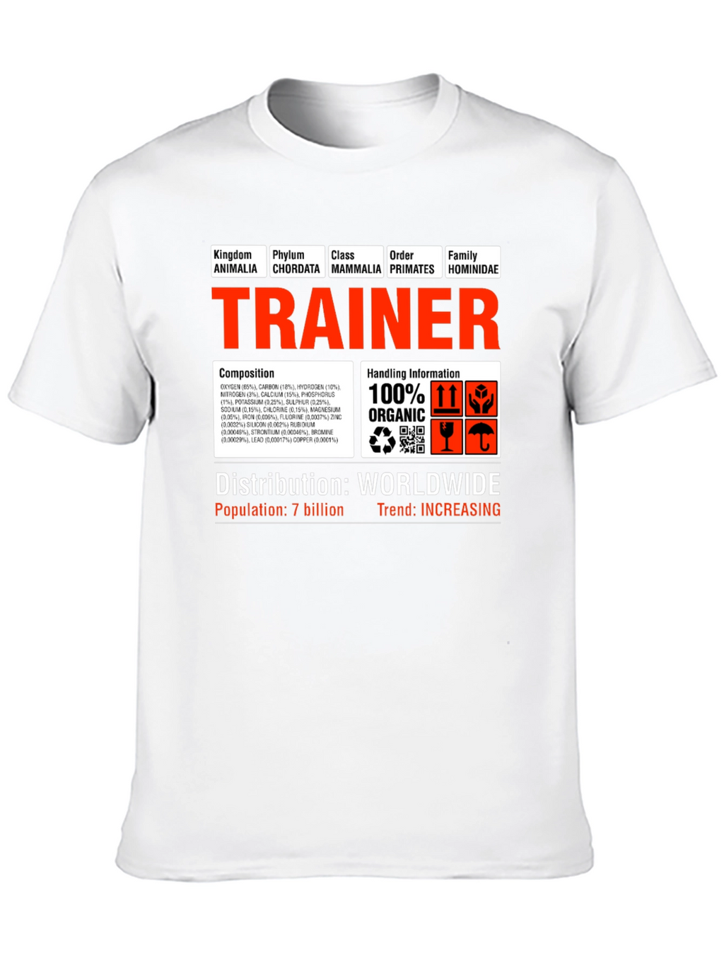 Trainer 100% Organic T-Shirt - Human Composition
