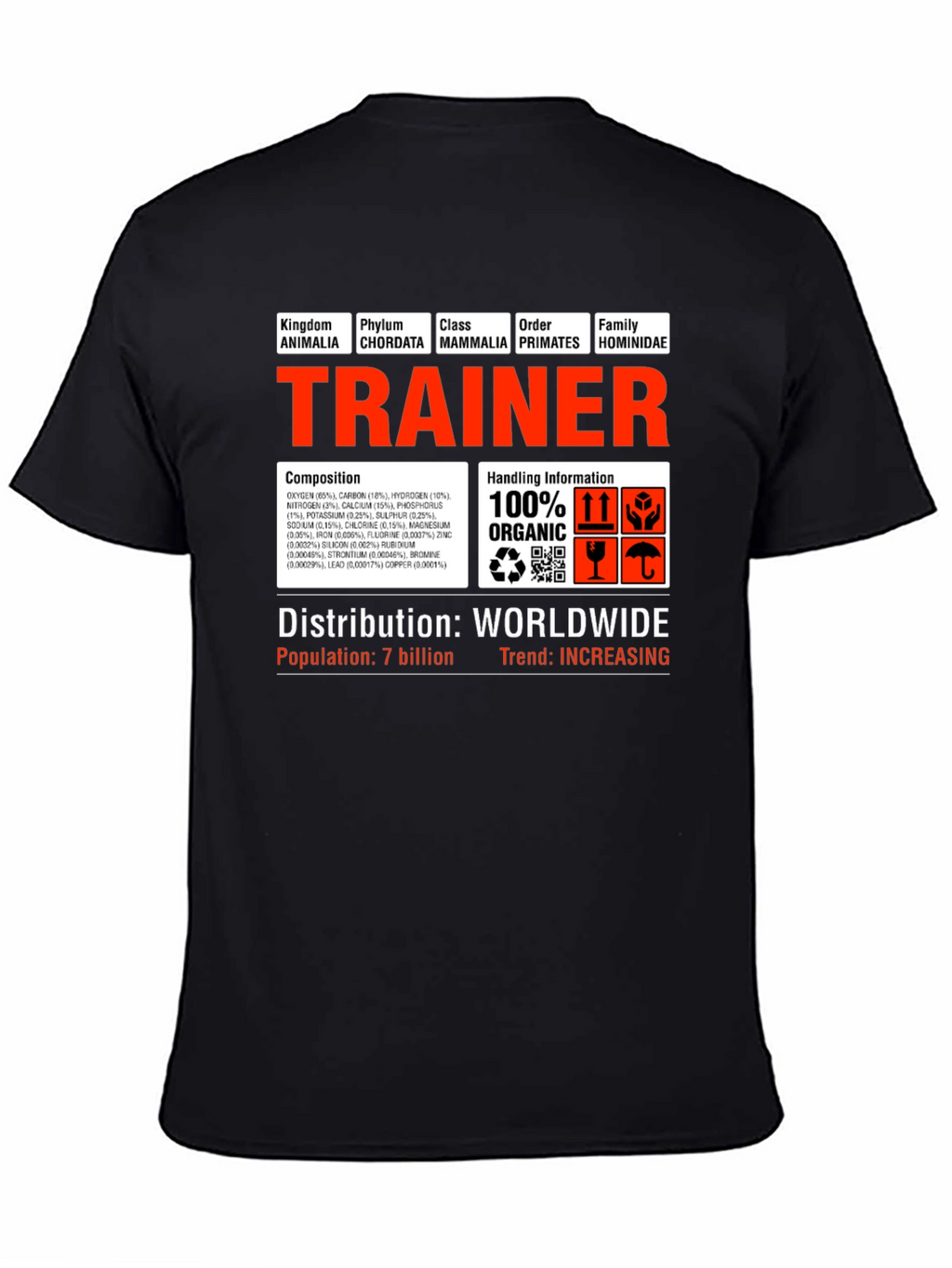 Trainer 100% Organic T-Shirt - Human Composition
