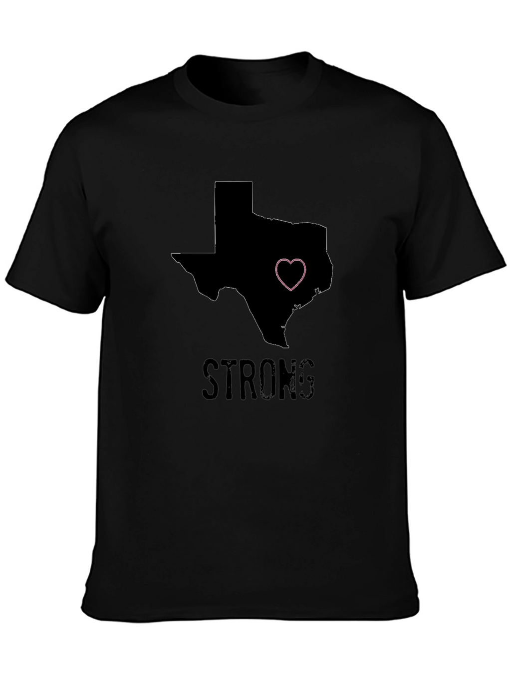 Texas Strong Heart Graphic Tee - Black