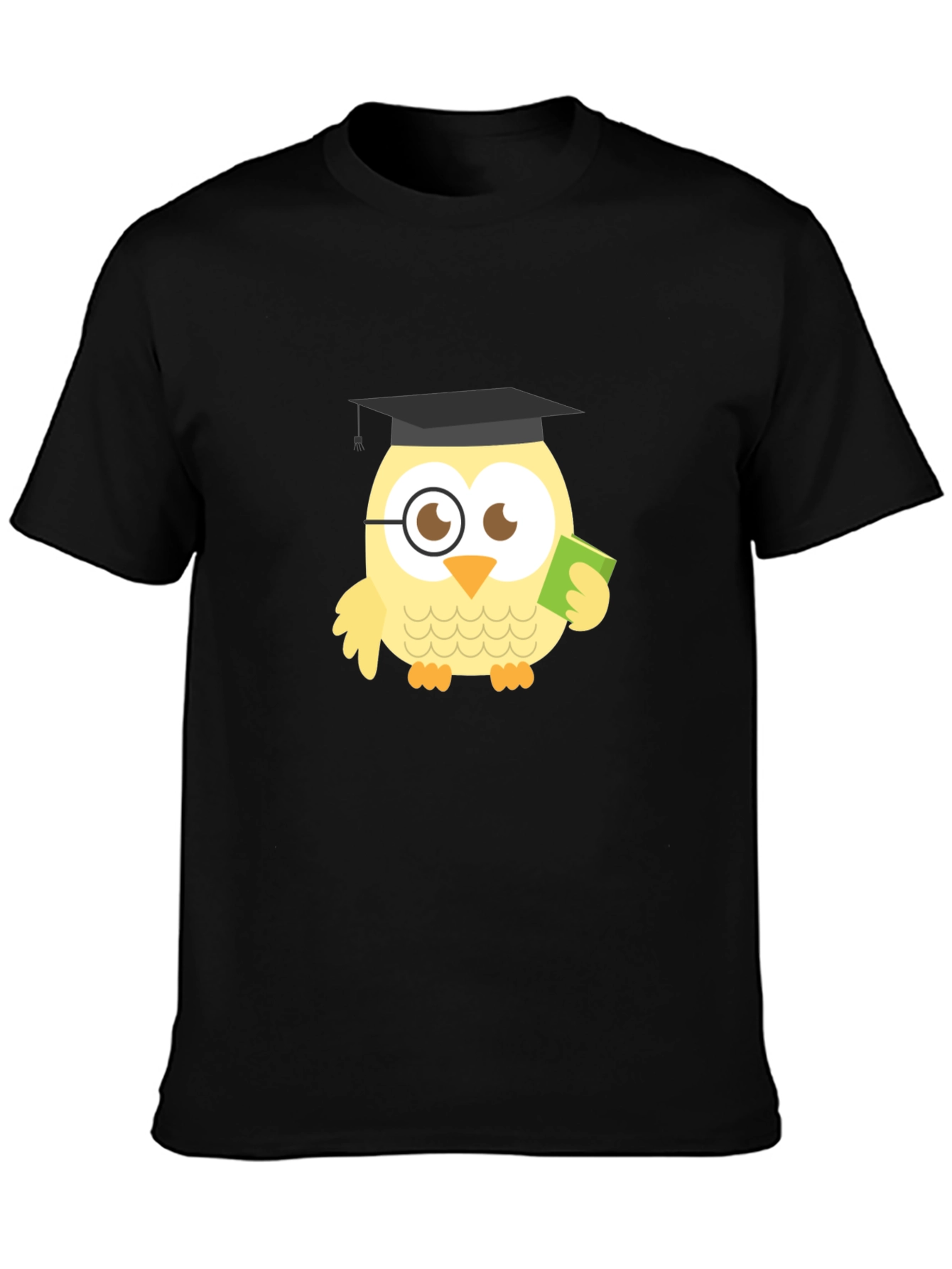 Funny Owl Grad Black T-Shirt