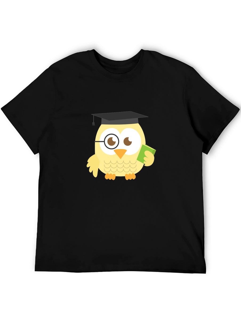 Funny Owl Grad Black T-Shirt