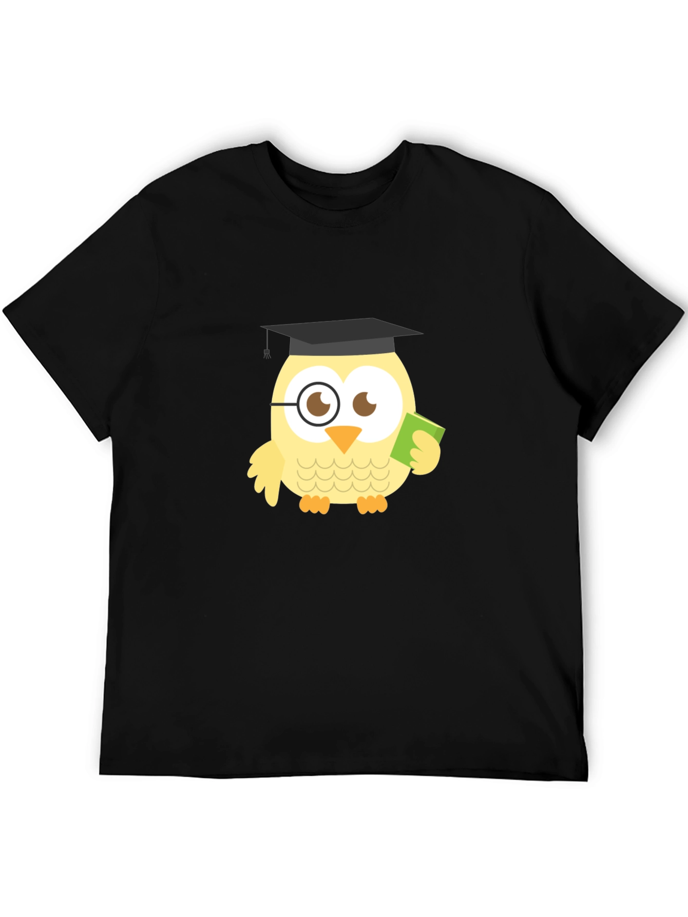 Funny Owl Grad Black T-Shirt