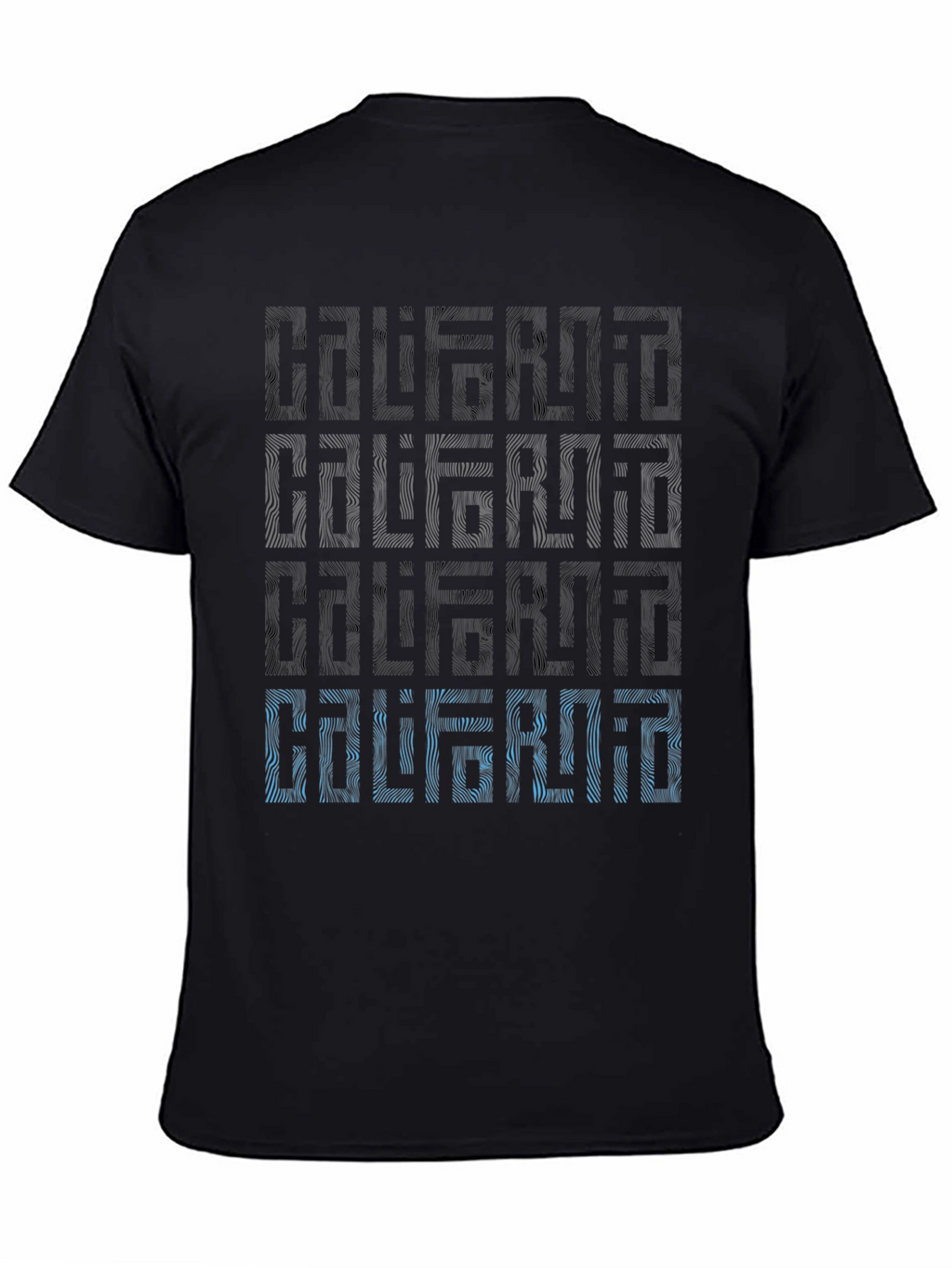 California Patterned Graphic Print Mens T-Shirt