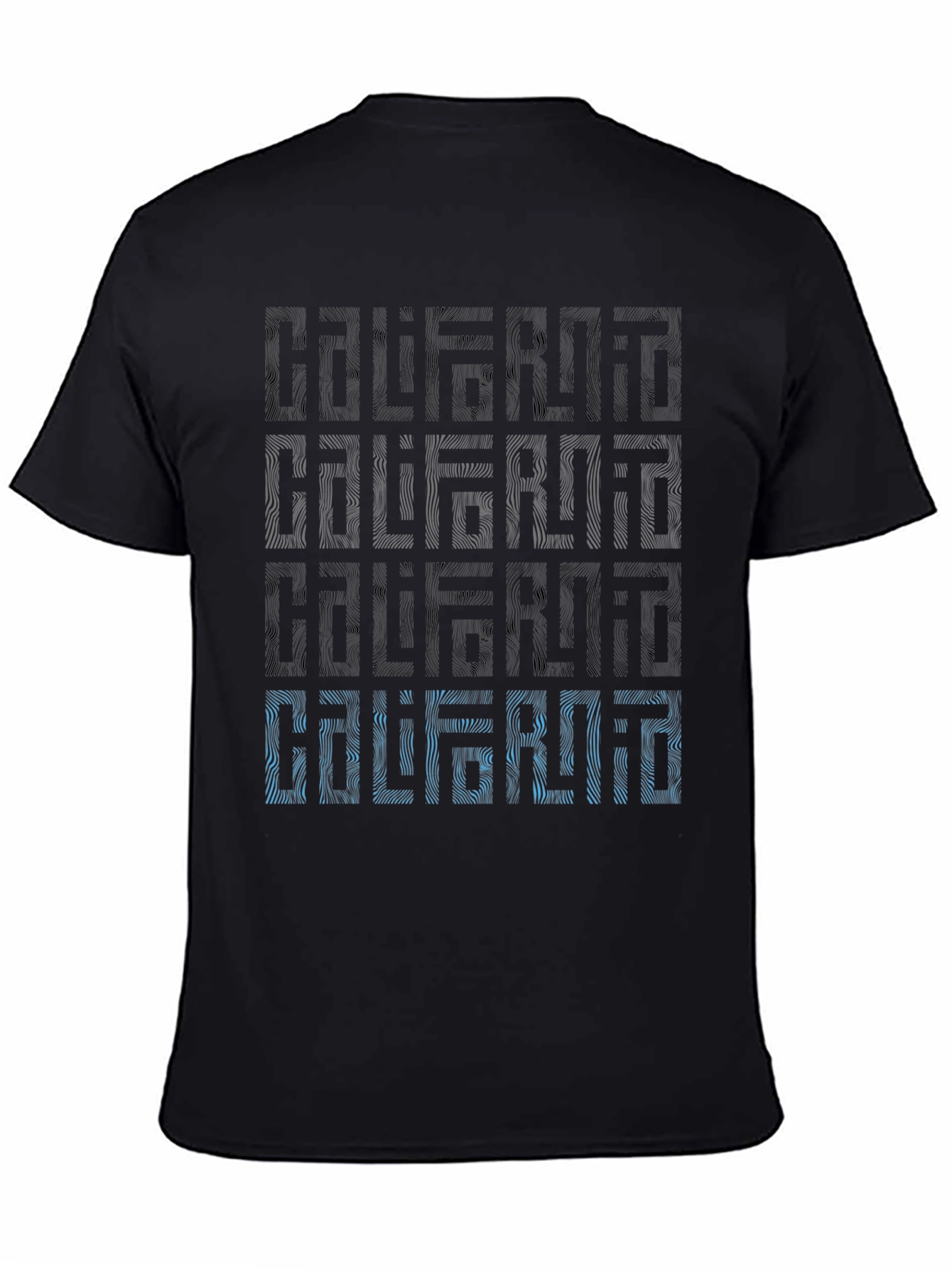 California Patterned Graphic Print Mens T-Shirt