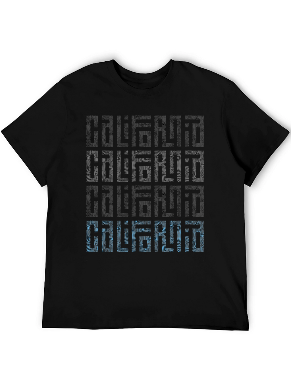 California Patterned Graphic Print Mens T-Shirt