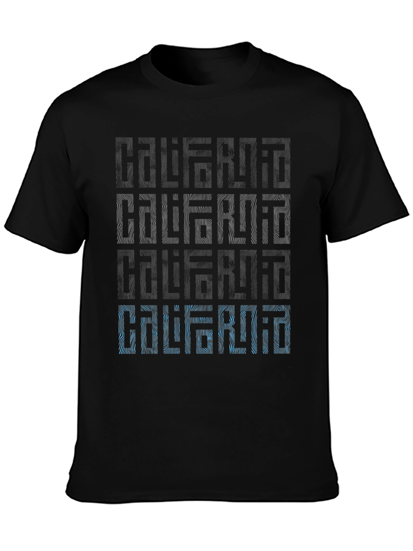 California Patterned Graphic Print Mens T-Shirt