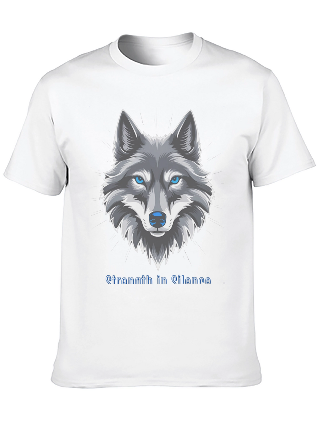 Mens Wolf Graphic T-Shirt - Strength in Silence