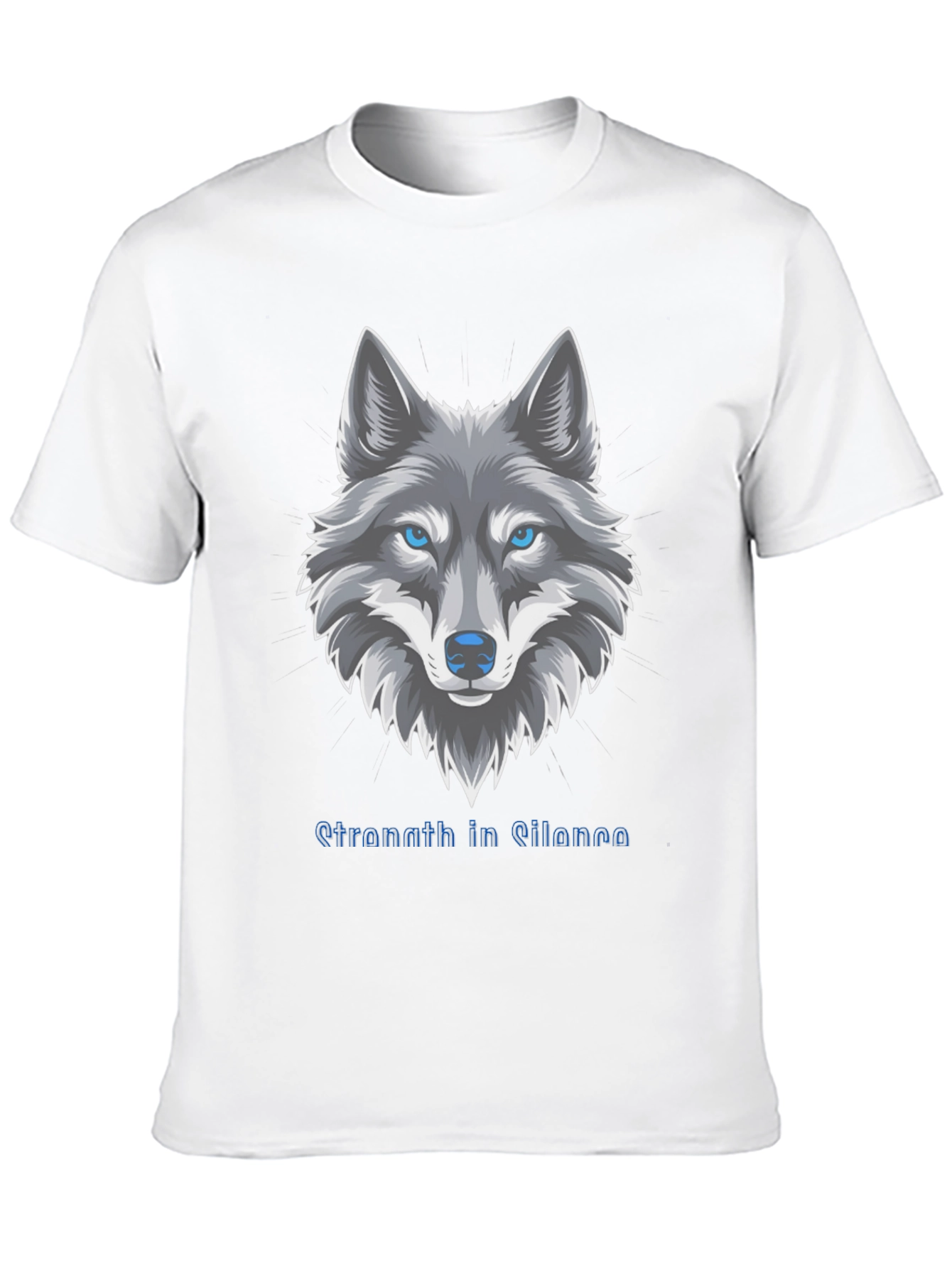 Mens Wolf Graphic T-Shirt - Strength in Silence