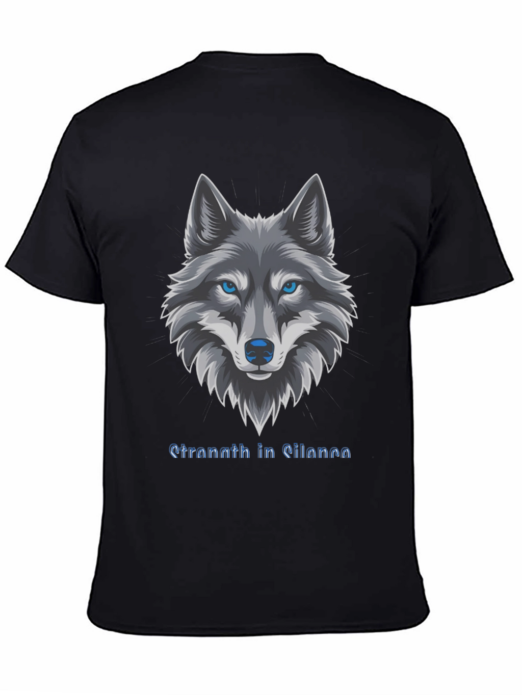 Mens Wolf Graphic T-Shirt - Strength in Silence