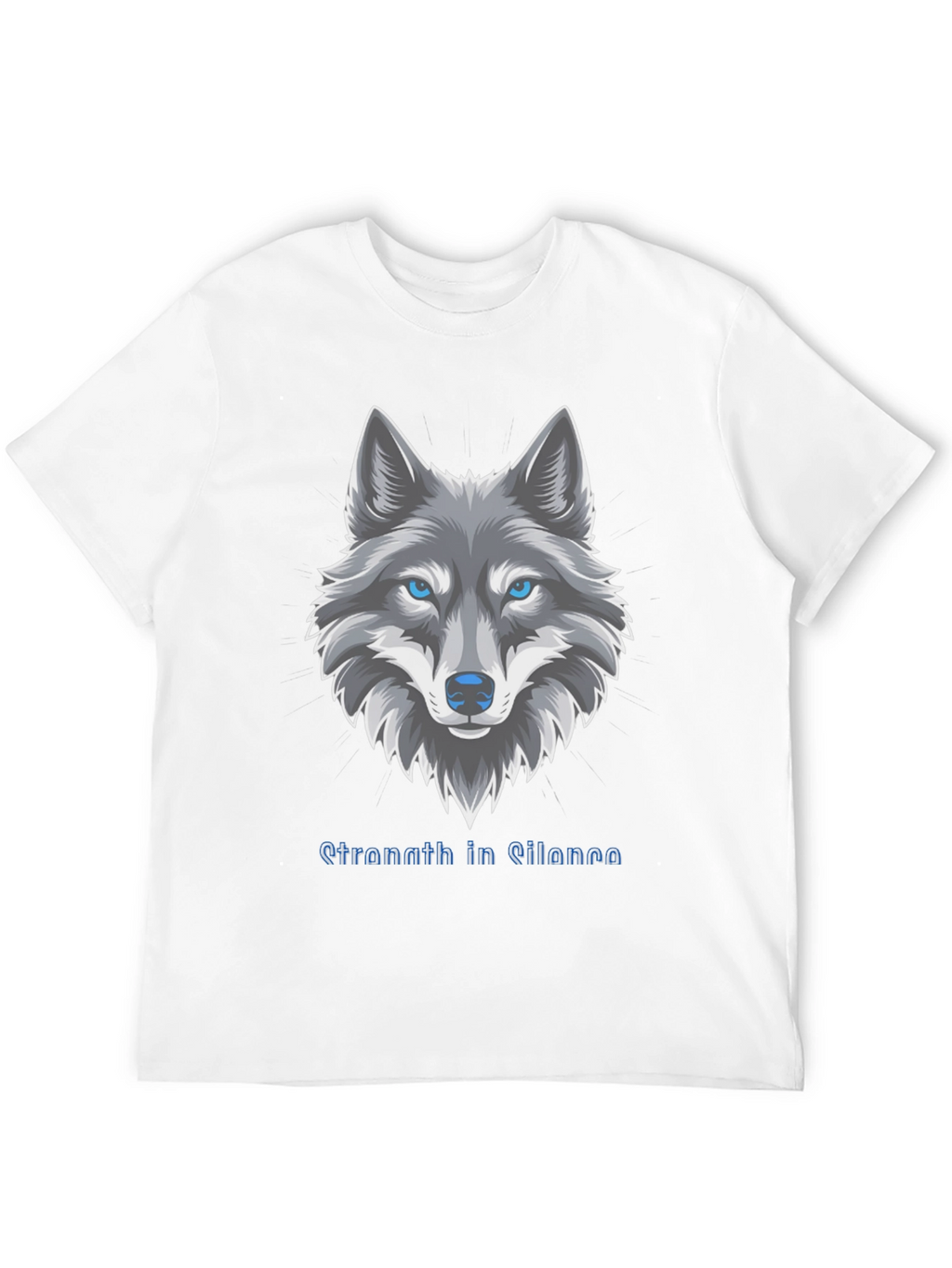 Mens Wolf Graphic T-Shirt - Strength in Silence