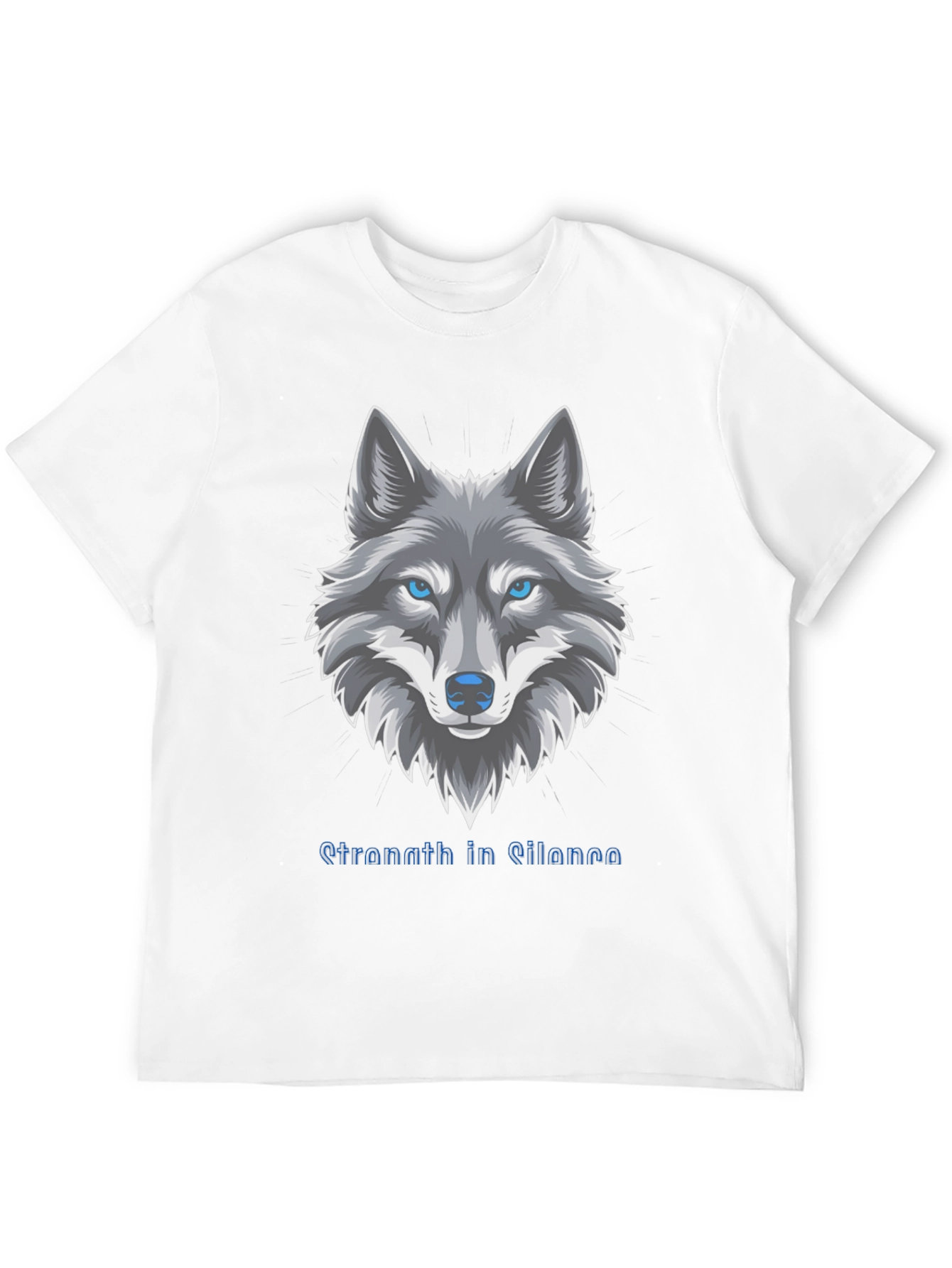 Mens Wolf Graphic T-Shirt - Strength in Silence