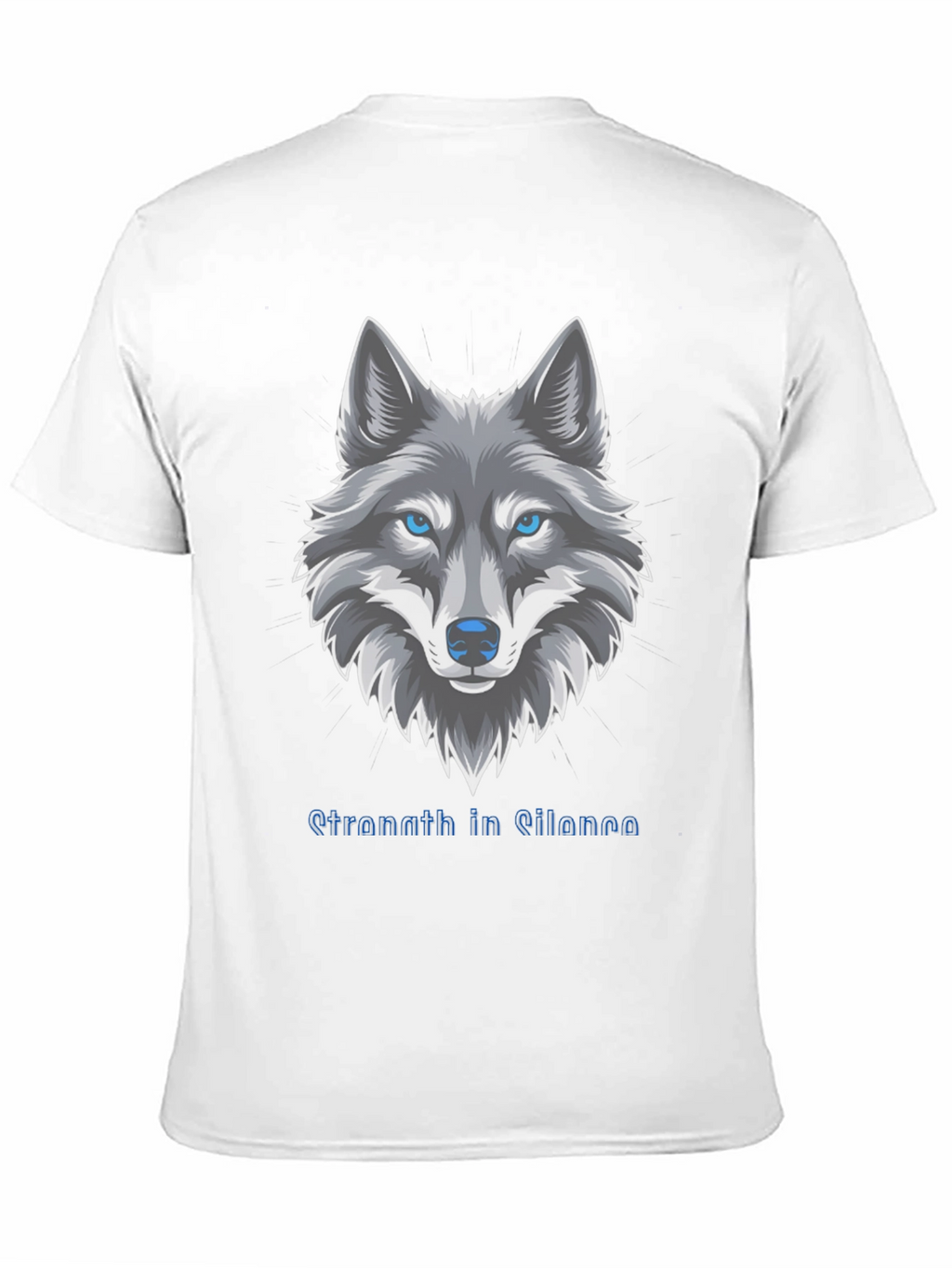 Mens Wolf Graphic T-Shirt - Strength in Silence