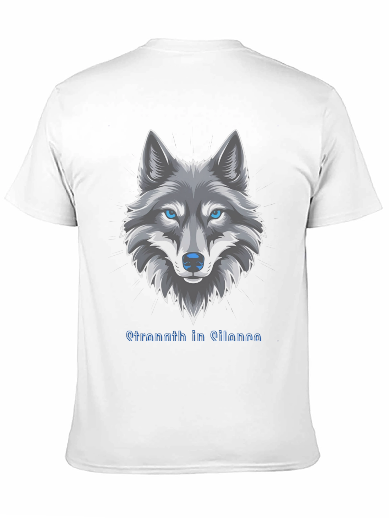 Mens Wolf Graphic T-Shirt - Strength in Silence