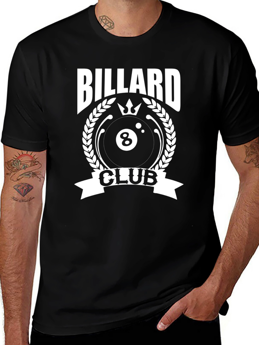 Billiard Club T-Shirt - Cool 8-Ball Design