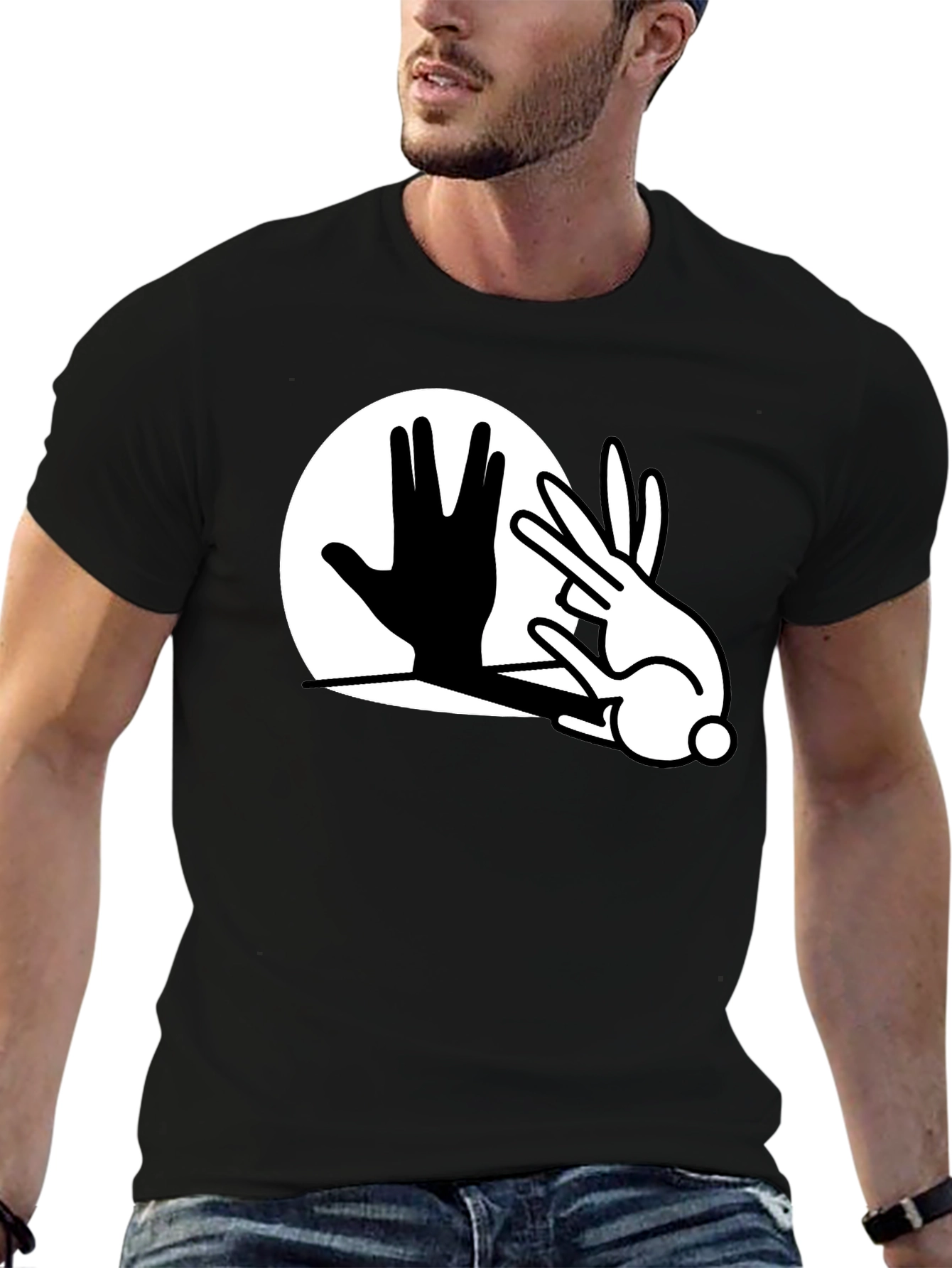 Hand Shadow Puppet Bunny Tee