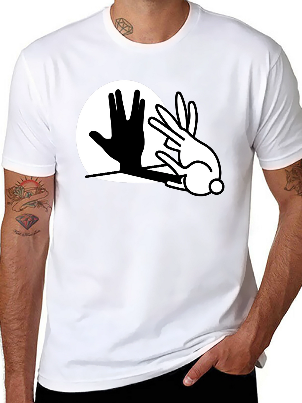 Hand Shadow Puppet Bunny Tee