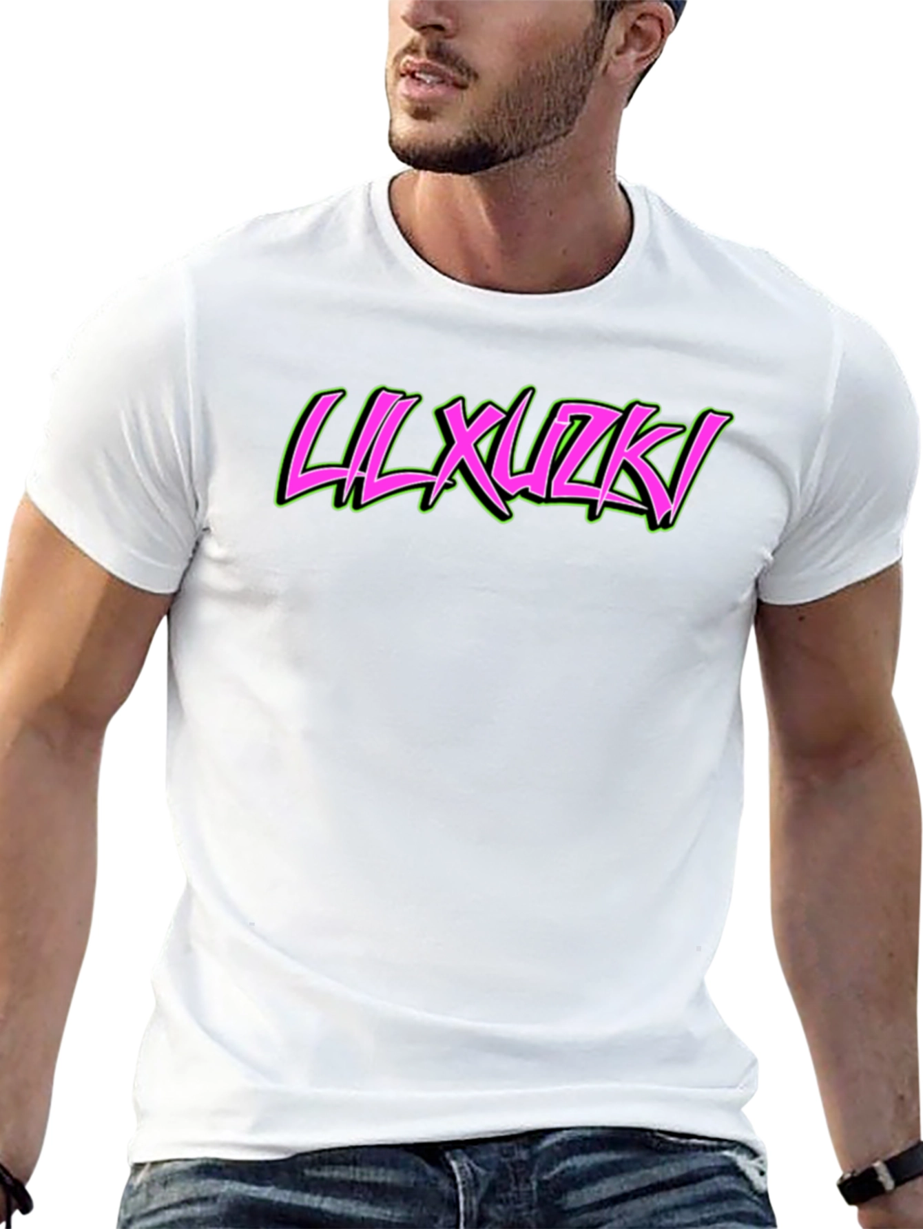 Lil Xuzki Graphic Tee - Trendy Black Cotton T-Shirt