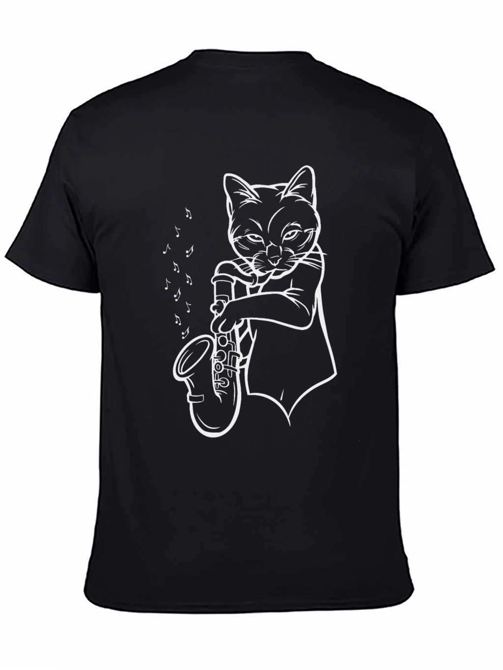 Cool Cat Saxophone Player Graphic T-Shirt