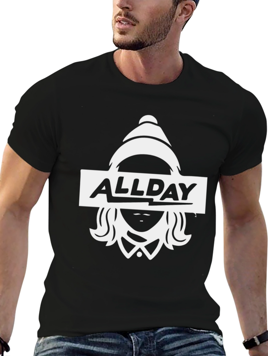 AllDay Graphic Tee - Black Cotton T-Shirt