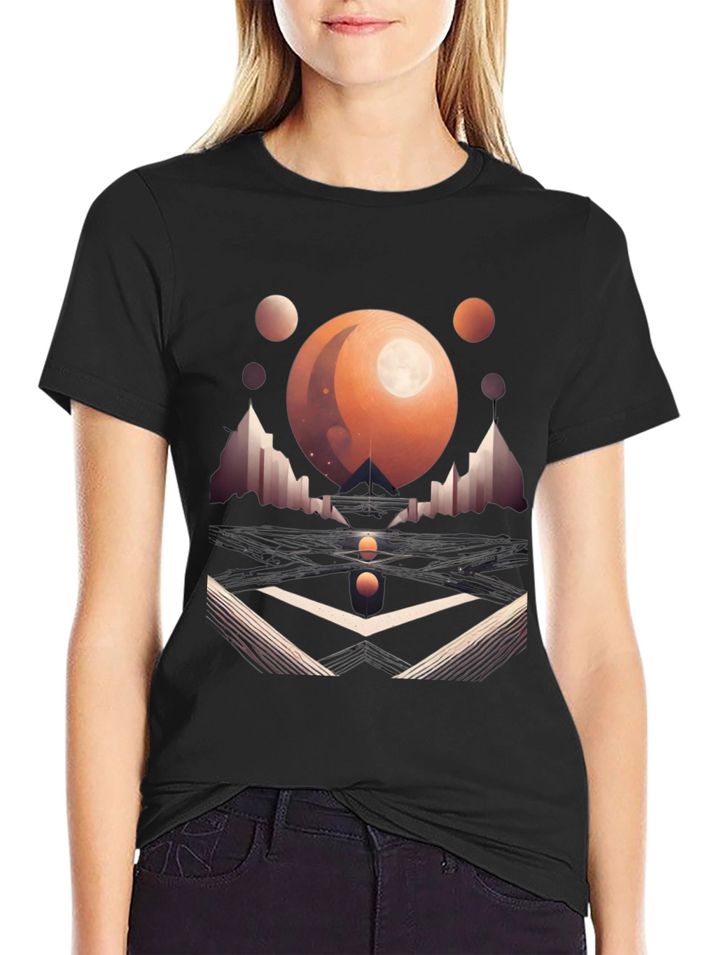 Geometric Galaxy T-Shirt - Modern Graphic Tee