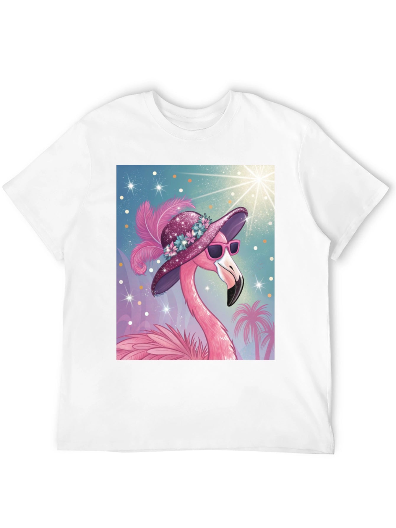 Flamingo Graphic Tee - Tropical Style