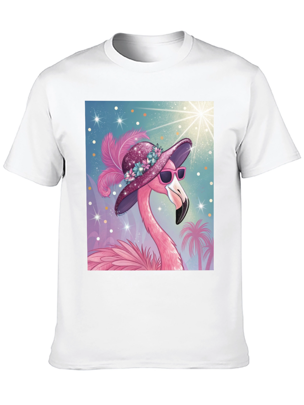 Flamingo Graphic Tee - Tropical Style