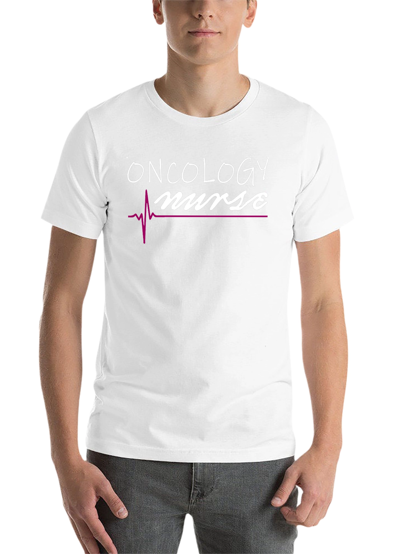 Oncology Nurse T-Shirt - Heartbeat Design