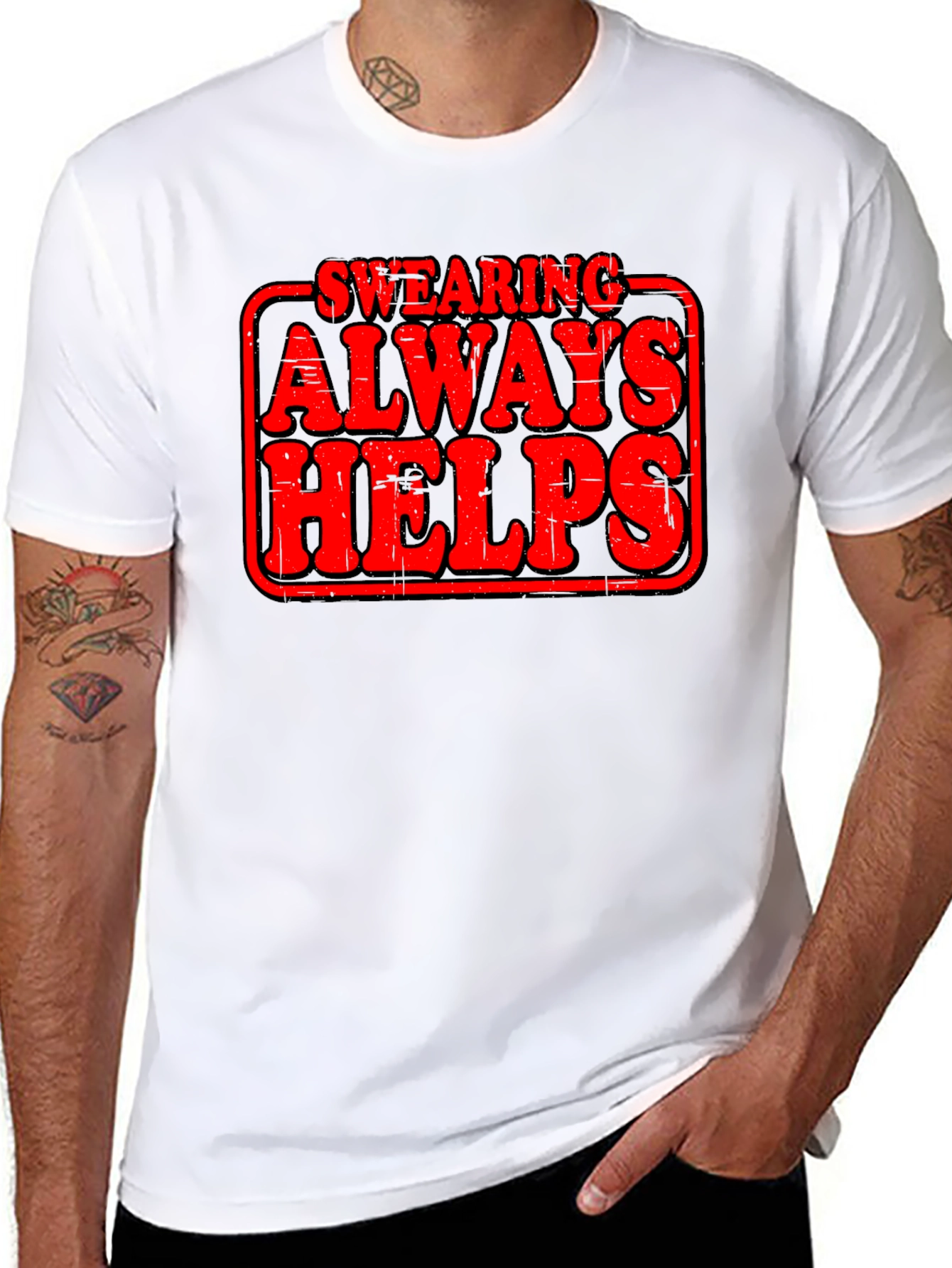 Swearing Always Helps Graphic T-Shirt