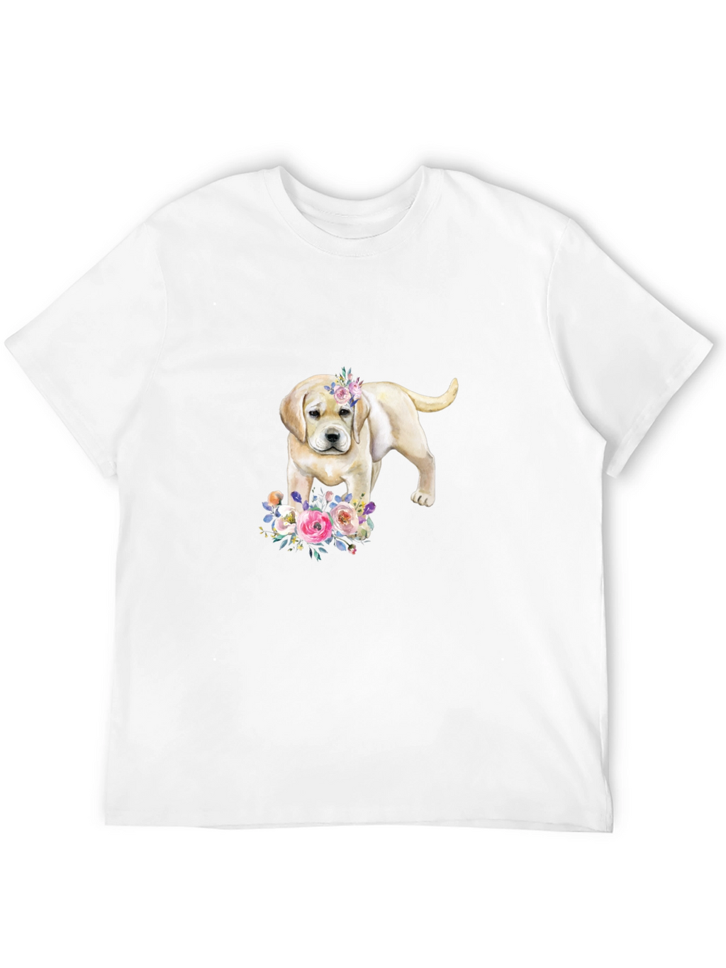 Labrador Puppy Floral T-Shirt