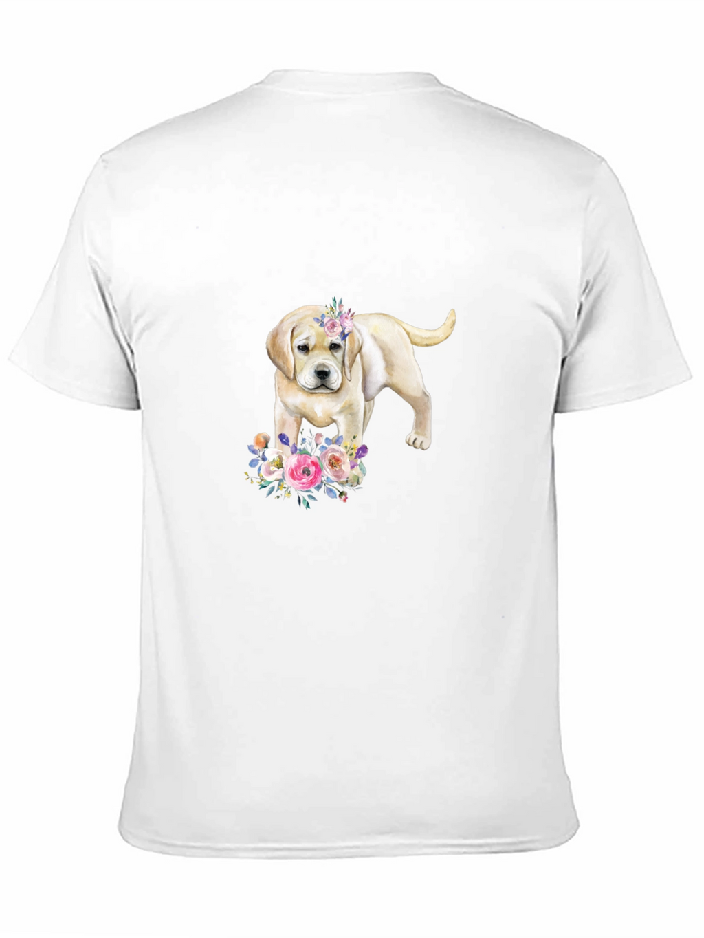 Labrador Puppy Floral T-Shirt