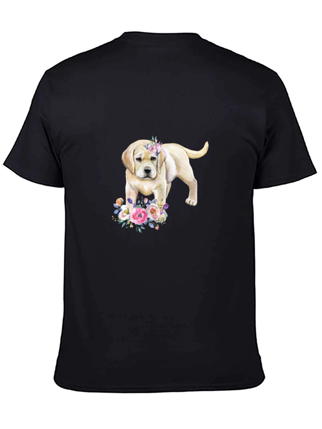 Labrador Puppy Floral T-Shirt