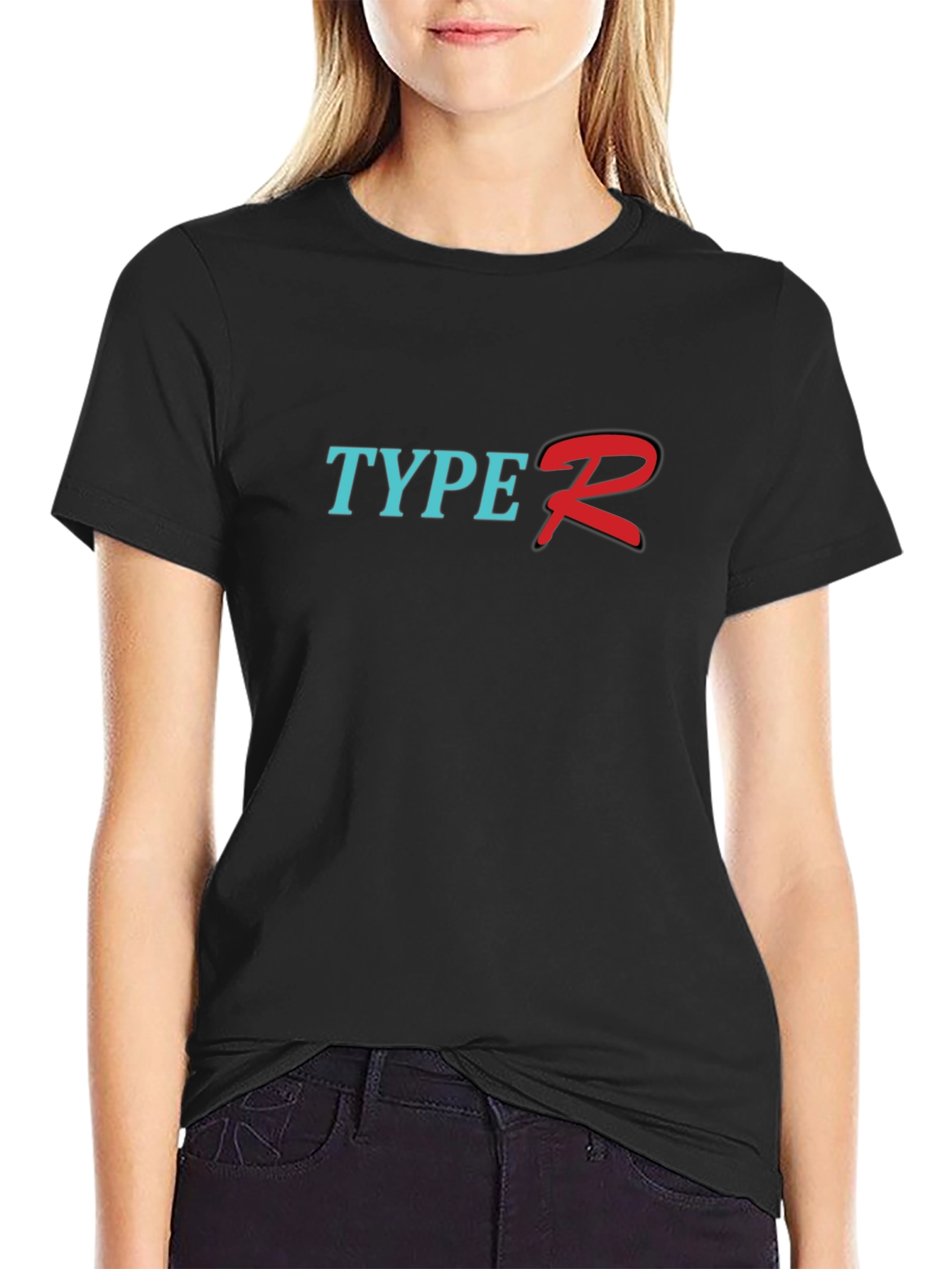 Type R T-Shirt - Black Cotton Graphic Tee