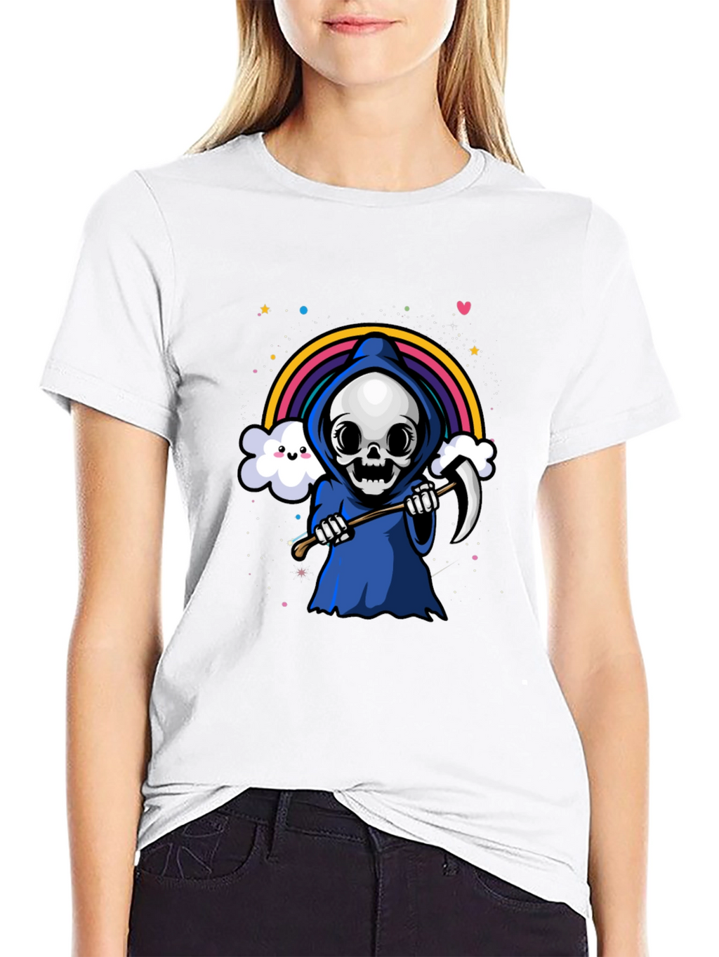Rainbow Grim Reaper Graphic Tee