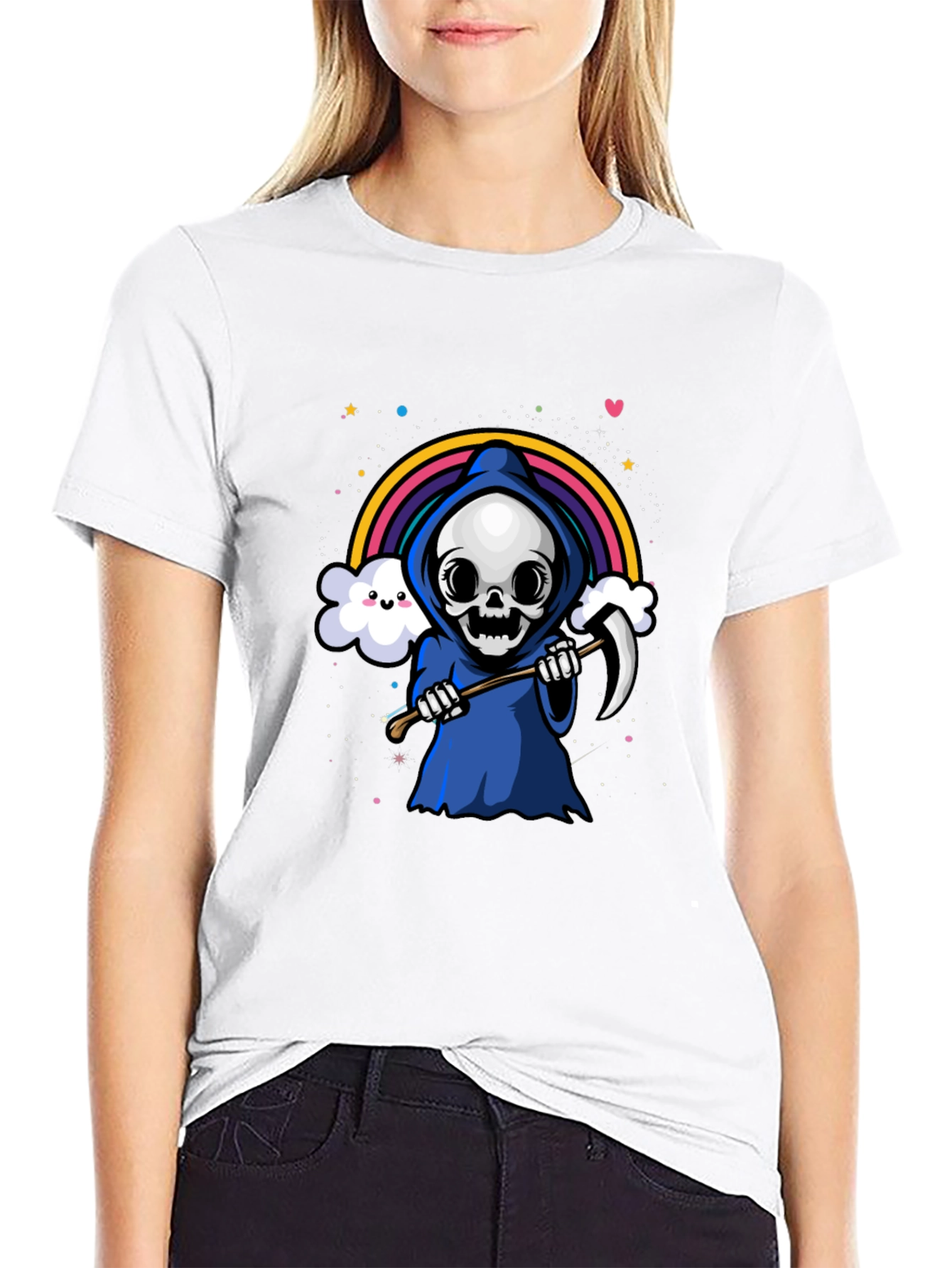 Rainbow Grim Reaper Graphic Tee