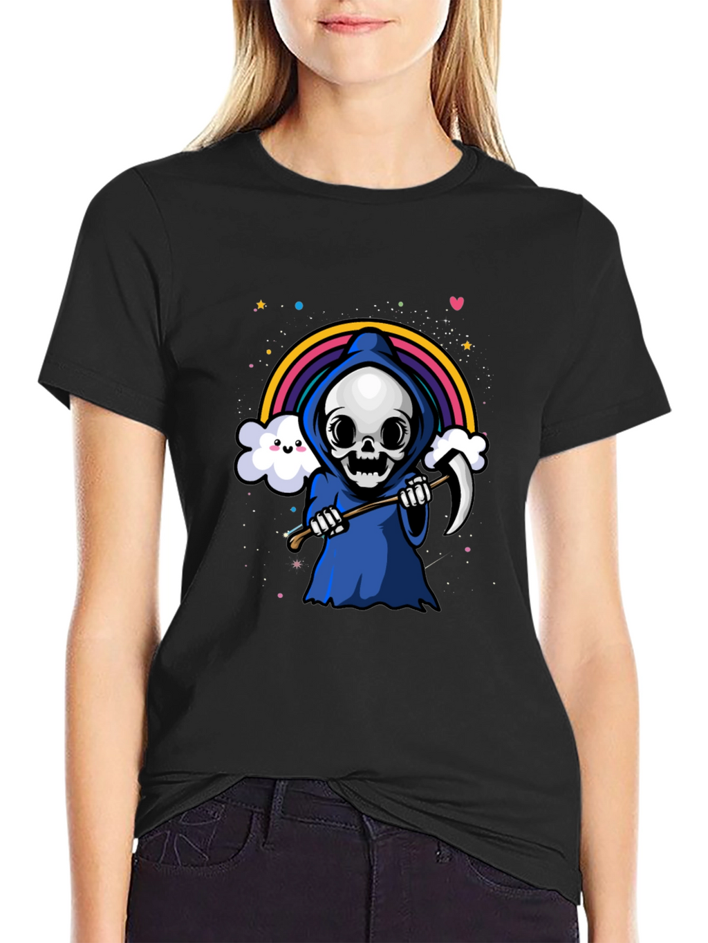 Rainbow Grim Reaper Graphic Tee