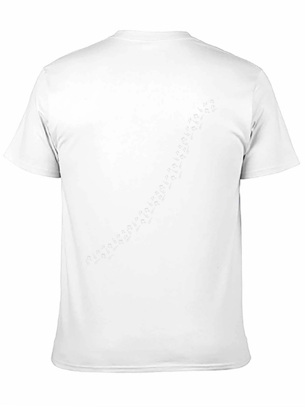 Black T-Shirt with Footprint Trail Graphic