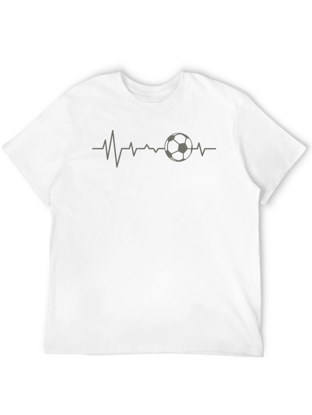 Soccer Heartbeat Tee - Black Graphic T-Shirt