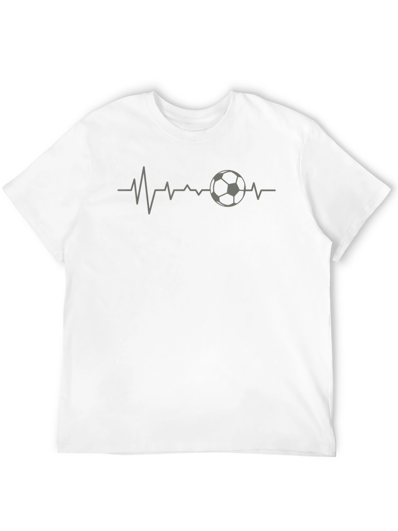 Soccer Heartbeat Tee - Black Graphic T-Shirt