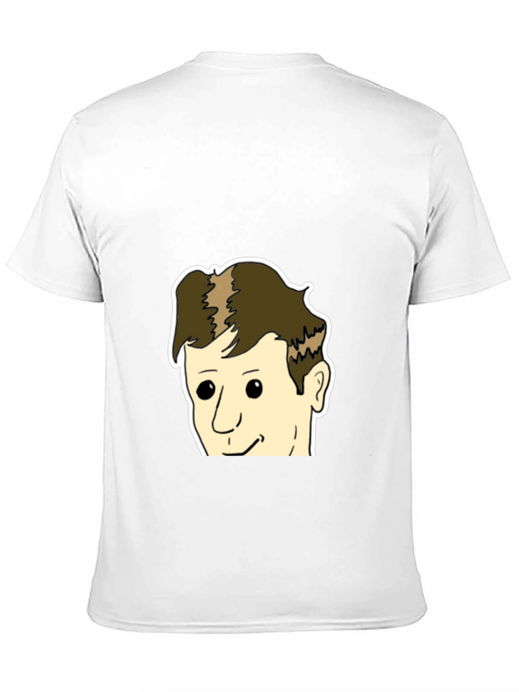Black T-Shirt with Cartoon Face Design