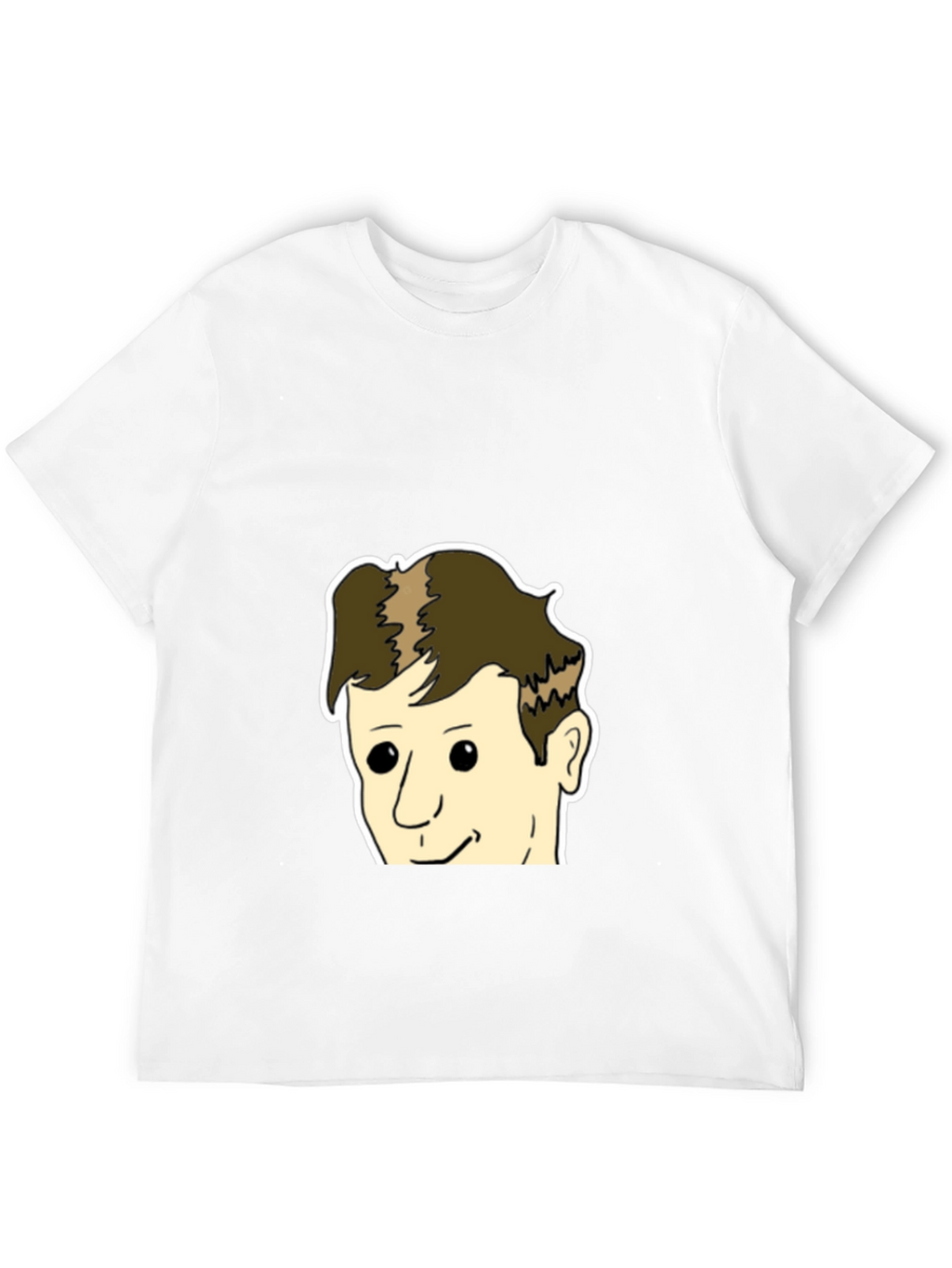 Black T-Shirt with Cartoon Face Design