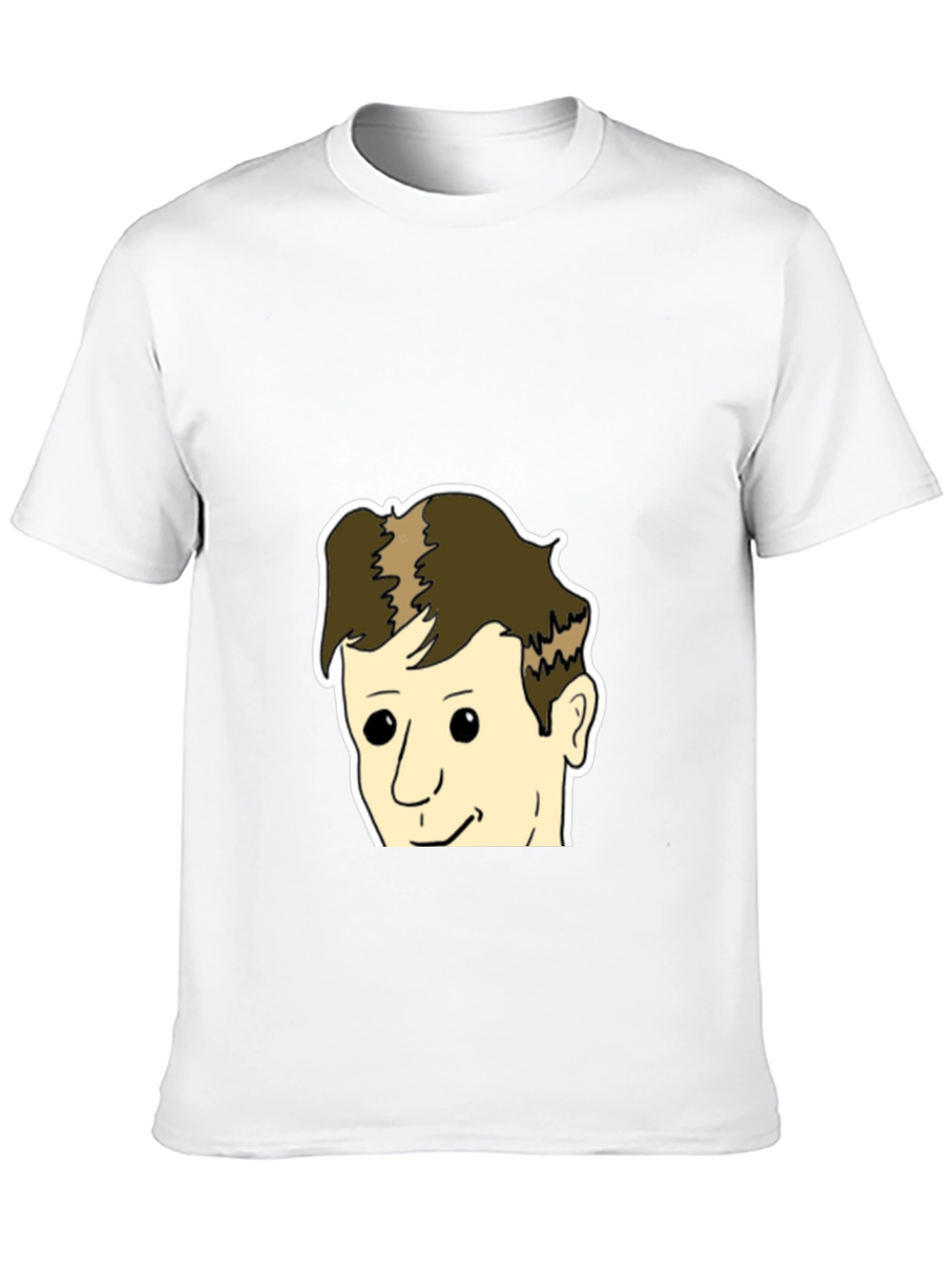 Black T-Shirt with Cartoon Face Design