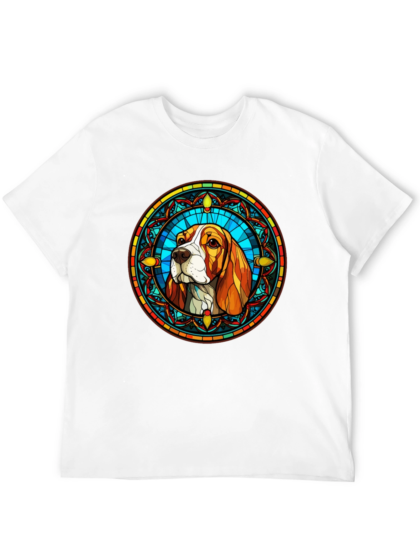 Stained Glass Dog Graphic Tee - Beagle
