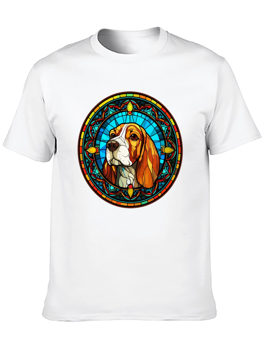 Stained Glass Dog Graphic Tee - Beagle