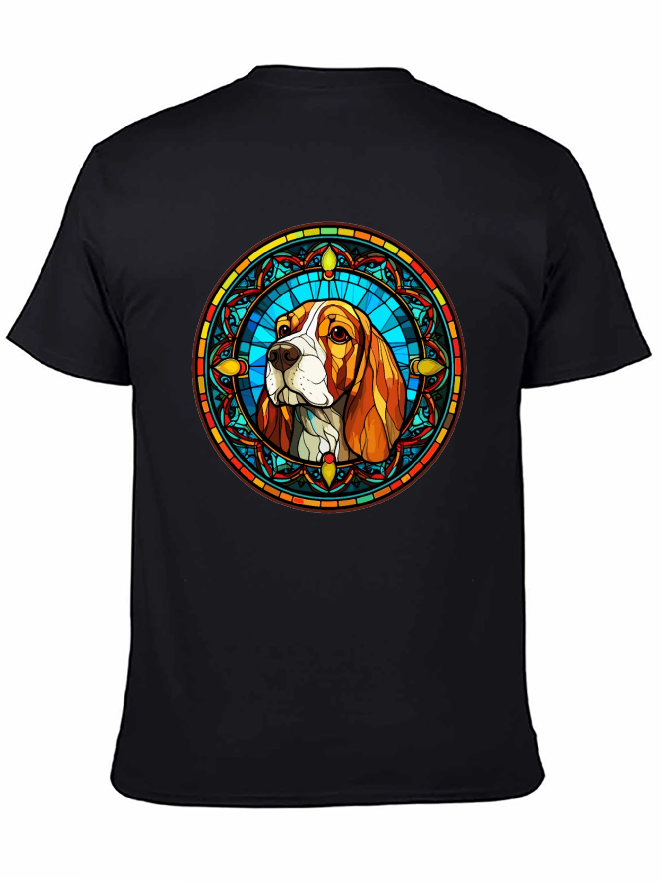 Stained Glass Dog Graphic Tee - Beagle