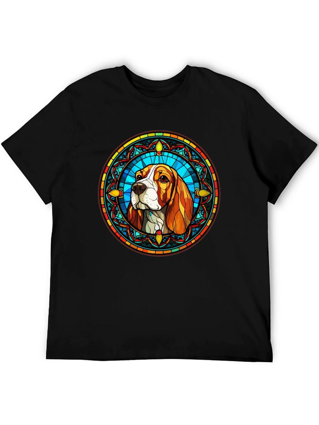 Stained Glass Dog Graphic Tee - Beagle